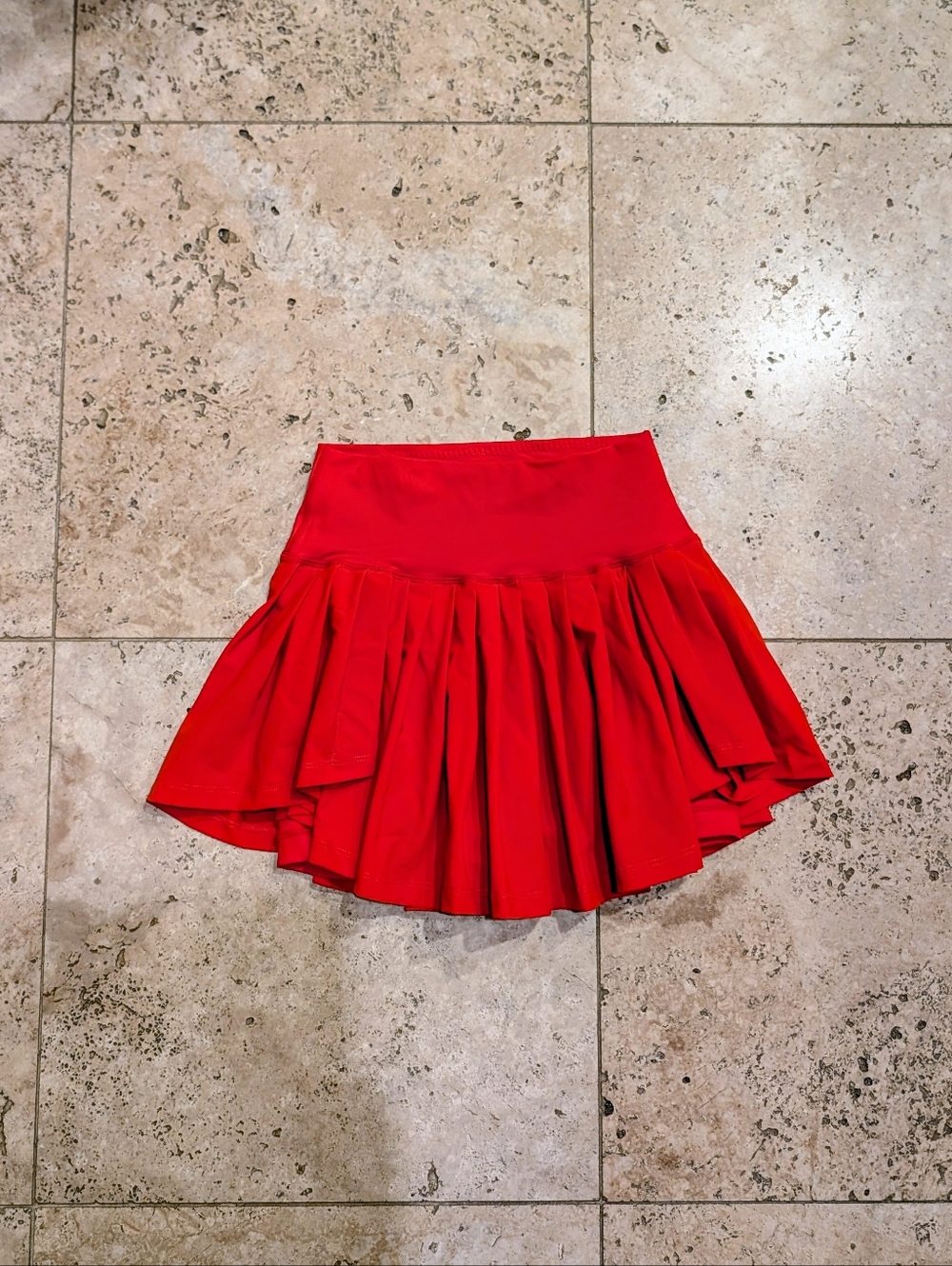 GLOWMODE Ace Flex Tummy Control Pleated Tennis Skirt XS Fiery Red